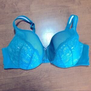 Cacique Full Coverage Turquoise Bra 46D